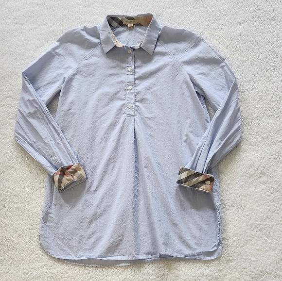 Burberry Britt Womens Long Sleeve Shirt Turn Back Burberry Chek Cuff Detail. - Picture 9 of 14